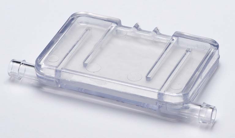 Clear plastic molded medical filetr